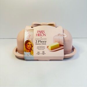 Paris Hilton Blush Pink Butter Dish